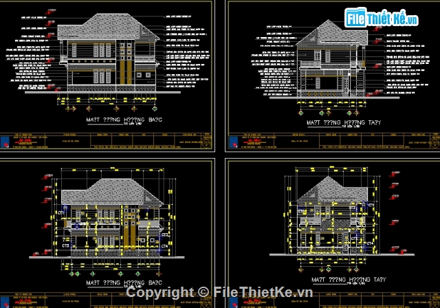 Nhà phố,biệt thự phố,bản vẽ biệt thự,biệt thự 7x15m